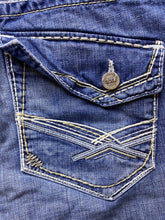 Load image into Gallery viewer, BKE Aiden Jeans Mens 32 (32x32) Blue Faded Straight Thick Stitch Stretch