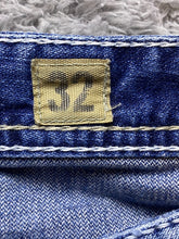 Load image into Gallery viewer, BKE Aiden Jeans Mens 32 (32x32) Blue Faded Straight Thick Stitch Stretch