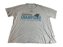 Load image into Gallery viewer, Carolina Panthers Shirt Adult 3XL Gray Superbowl 50 Conference NFL Football Mens
