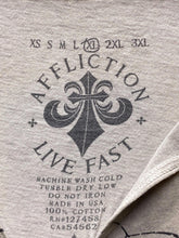 Load image into Gallery viewer, VTG Affliction Shirt Mens Extra Large Gray Y2K Grunge Skull Gothcore Skater