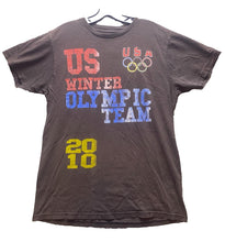 Load image into Gallery viewer, 2010 Olympic Shirt Mens Large Charcoal Gray USA Winter Team Grunge Faded Sports
