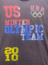 Load image into Gallery viewer, 2010 Olympic Shirt Mens Large Charcoal Gray USA Winter Team Grunge Faded Sports