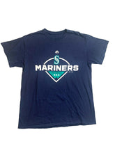 Load image into Gallery viewer, Seattle Mariners Shirt Adult Medium Navy Blue Baseball MLB Majestic Sporty Mens
