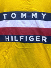 Load image into Gallery viewer, Tommy Hilfiger Shirt Mens 2XL Yellow Spell Out Sewn Patch Preppy Academia