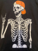 Load image into Gallery viewer, Skeleton Shirt Mens Medium Skull Gothcore Grunge Rock & Roll Skater Black NWOT
