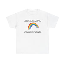 Load image into Gallery viewer, Not Turning Queer Kids into Dead Kids PRIDE T-Shirt - ALL Sizes - XS - 5XL