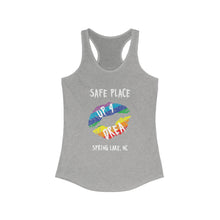 Load image into Gallery viewer, Safe Place Up4Drea Pride Racerback Tank Top, Pride Month Shirts, Pride Tee, Lesbian Shirt, Gay Shirt, North Carolina Tank Top