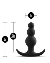 Load image into Gallery viewer, Anal Adventures Platinum Beaded Plug Black