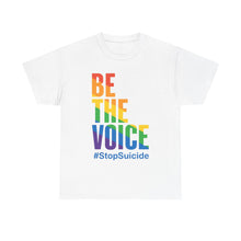 Load image into Gallery viewer, Be The Voice #StopSuicide Pride T-Shirt - Size S - 5XL