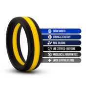 Load image into Gallery viewer, Performance - Silicone Pro Cock Ring - Black/Gold/Black
