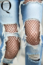 Load image into Gallery viewer, Killer Legs Shine Bright Scattered Stone Fishnet Pantyhose-Queen