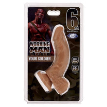 Load image into Gallery viewer, Cloud 9 Working Man 6.5 inches Medium Skin Tone Tan Dildo with Balls Your Soldier