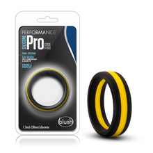 Load image into Gallery viewer, Performance - Silicone Pro Cock Ring - Black/Gold/Black