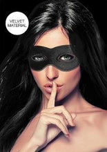 Load image into Gallery viewer, VELVET & VELCRO EYE MASK ADJUSTABLE BLACK