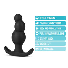 Load image into Gallery viewer, Anal Adventures Platinum - Stacked Plug - Black
