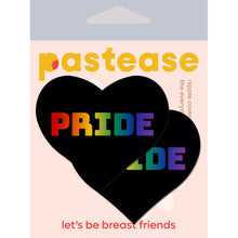 Load image into Gallery viewer, PASTEASE RAINBOW PRIDE BLACK HEARTS