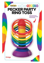 Load image into Gallery viewer, Rainbow Pecker Party Ring Toss
