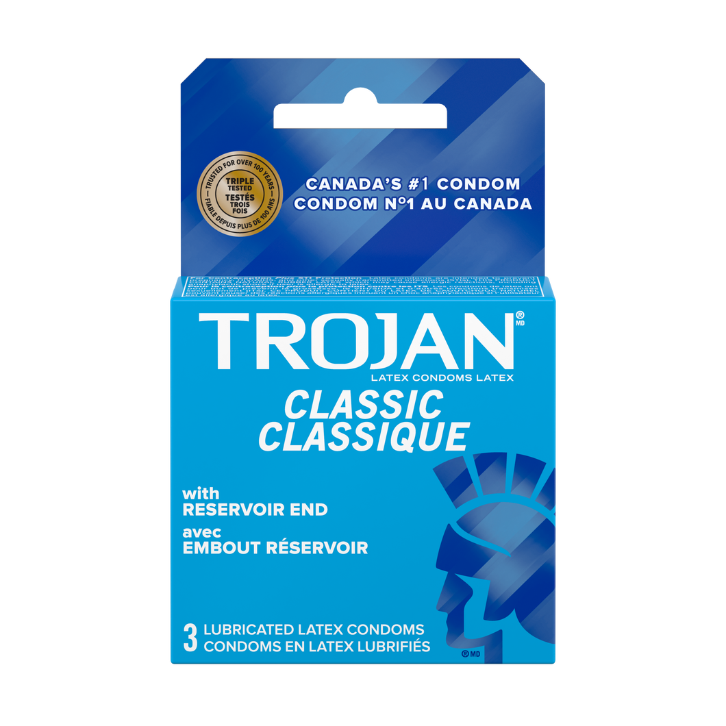 TROJAN Classic Condoms Lubricated Latex 3 Each