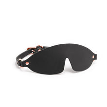 Load image into Gallery viewer, BONDAGE COUTURE BLIND FOLD BLACK W/ ROSE GOLD
