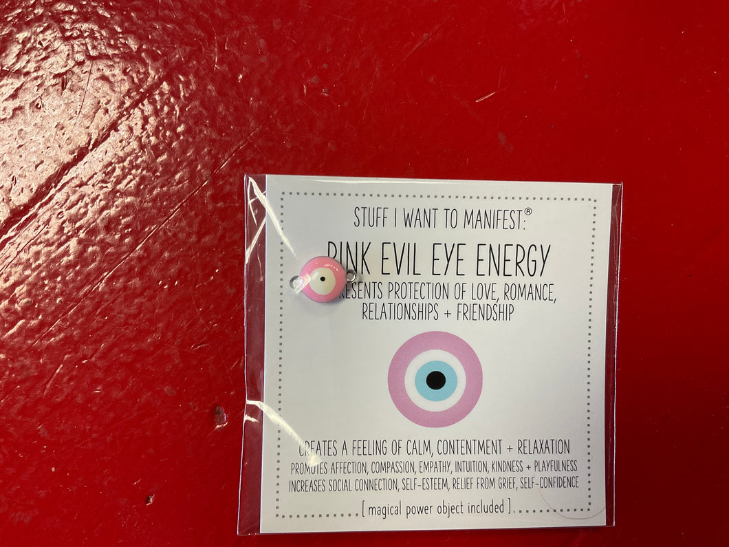 Manifest charm pink evil eye