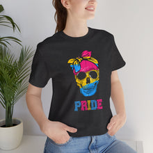 Load image into Gallery viewer, Pansexual Pride Skull Gay Rights T-Shirt, Human Rights Shirt, Equality T-Shirt, LGBTQ+ Shirts, Pride Tee
