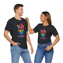 Load image into Gallery viewer, Pansexual Pride Skull Gay Rights T-Shirt, Human Rights Shirt, Equality T-Shirt, LGBTQ+ Shirts, Pride Tee
