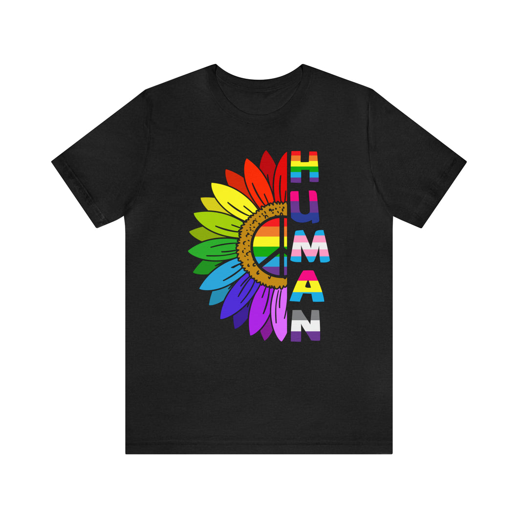 Human Sunflower LGBTQIA+ Gay Rights T-Shirt, Human Rights Shirt, Equality T-Shirt, LGBTQ+ Shirts, Pride Tee