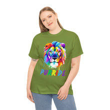 Load image into Gallery viewer, Purride T-Shirt, Rainbow Shirt, Gay Pride Tshirt, Gay Pride Shirt, LGBTQ Pride Shirt, Pride Month Shirts, Lion Rainbow Watercolor Shirt
