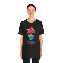 Load image into Gallery viewer, Pansexual Pride Skull Gay Rights T-Shirt, Human Rights Shirt, Equality T-Shirt, LGBTQ+ Shirts, Pride Tee
