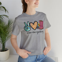 Load image into Gallery viewer, Peace Love Gardening T-Shirt, Garden Lover, Gardner Gift, Gardening, Funny Shirt, Love and Peace
