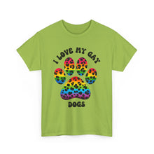 Load image into Gallery viewer, I LOVE MY GAY DOGS RAINBOW PRIDE T-Shirt - ALL Sizes - XS - 5XL
