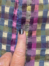 Load image into Gallery viewer, The Territory Ahead Shirt Adult 2XL XXL Rainbow Patchwork Texture Button Up Mens
