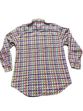 Load image into Gallery viewer, The Territory Ahead Shirt Adult 2XL XXL Rainbow Patchwork Texture Button Up Mens

