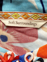 Load image into Gallery viewer, Soft Surroundings Shirt Womens PXL Petite Orange Blue Oversized Tropical Rayon
