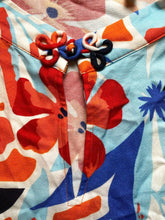 Load image into Gallery viewer, Soft Surroundings Shirt Womens PXL Petite Orange Blue Oversized Tropical Rayon

