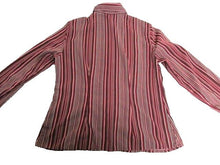 Load image into Gallery viewer, East 5th Shirt Womens Small Button Up Collared Blouse Stripe Spandex Petite Lady
