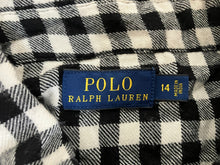 Load image into Gallery viewer, Polo Ralph Lauren Shirt Womens 14 Extra Large Black White Checkered Button Up
