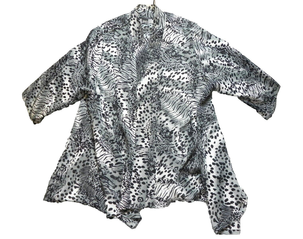 Slinky Brand Sweater Womens 2X Open Front Cardigan Blazer Casual Plus Ladies