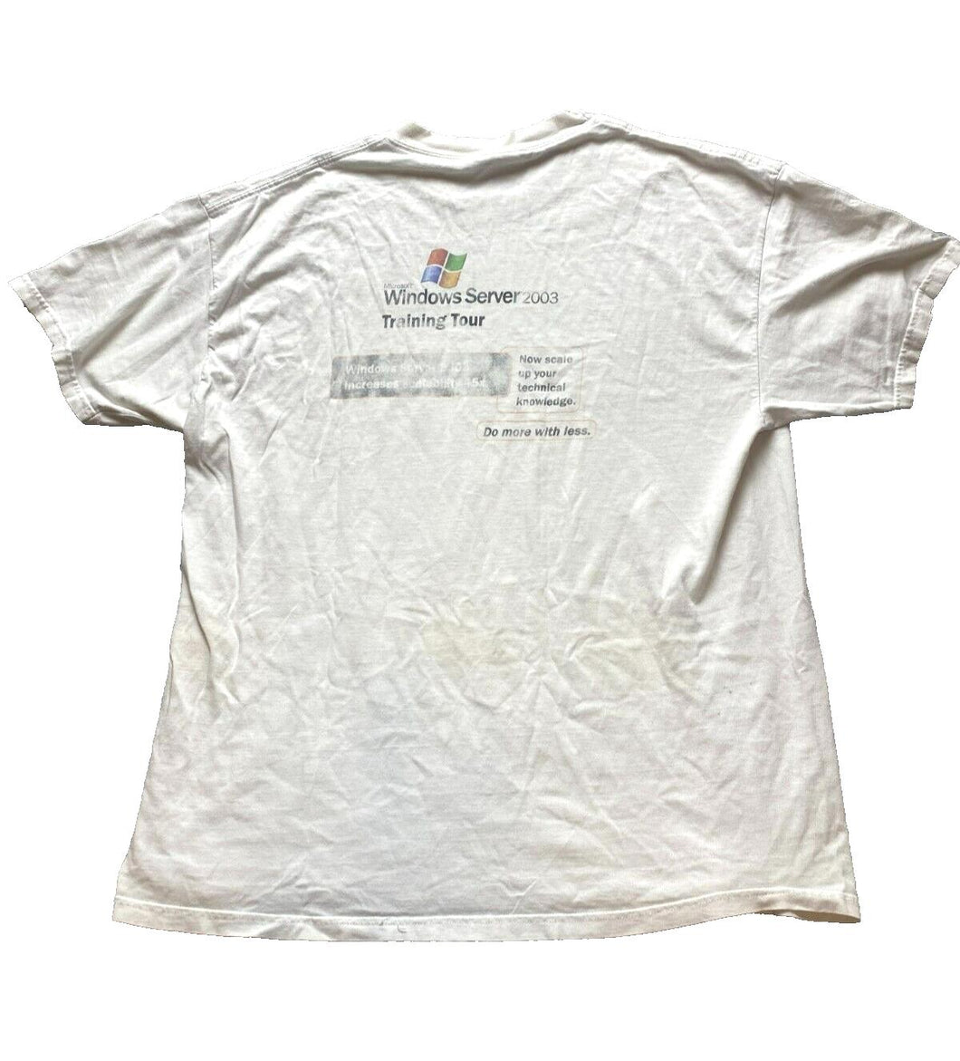 VTG Microsoft Shirt Adult Extra Large Windows Server 2003 Training Tour Y2K Mens