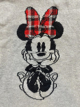 Load image into Gallery viewer, Mickey Mouse Sweater Womens 2XL XXL Black Gray Plaid Bow Disney Outerwear Ladies
