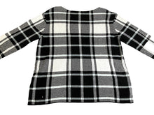 Load image into Gallery viewer, J Jill Sweater Womens Medium Black White Knit Oversized Boxy Outerwear Ladies
