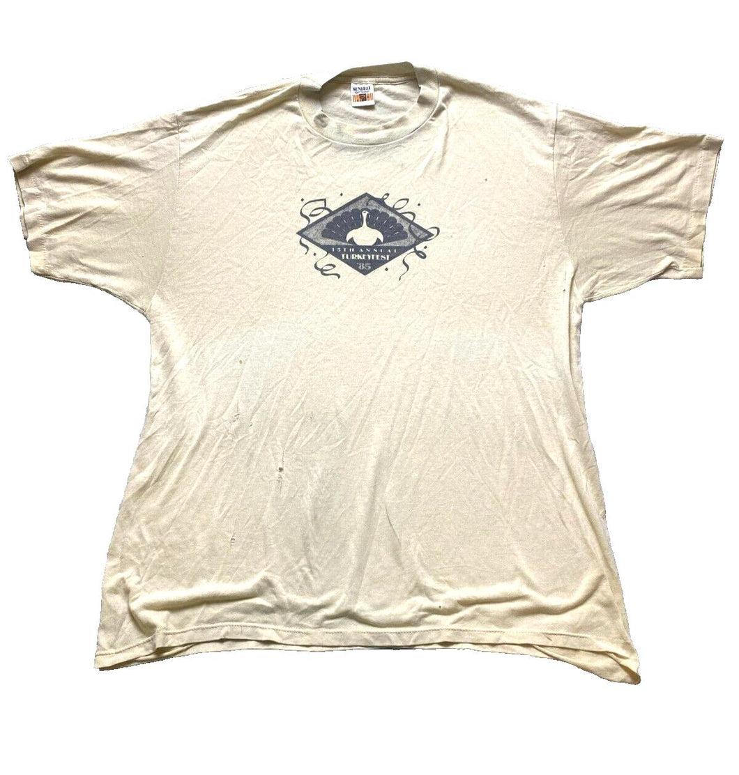 VTG Turkeyfest Shirt Adult Extra Large Turkey Sportswear 15th Annual 80s Mens