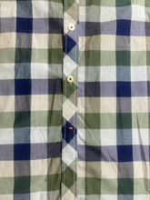 Load image into Gallery viewer, ENYCE Shirt Adult 4X Blue Green Plaid Button Up Pockets Mens Hip Hop Street NWT
