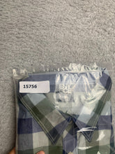 Load image into Gallery viewer, ENYCE Shirt Adult 4X Blue Green Plaid Button Up Pockets Mens Hip Hop Street NWT
