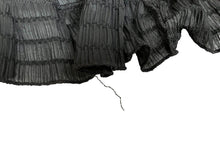 Load image into Gallery viewer, ZARA Shirt Womens Large Black Button Up Ruffle Trim Flowy Peplum Tunic Blouse
