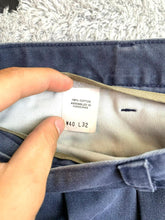 Load image into Gallery viewer, Dockers Pants Adult 40x32 Navy Blue Pleated Straight Leg Casual Trouser Mens
