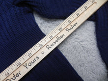 Load image into Gallery viewer, CHAPS Sweater Womens Large Blue Mock Neck 1/4 Zip Cable Knit Outerwear Ladies
