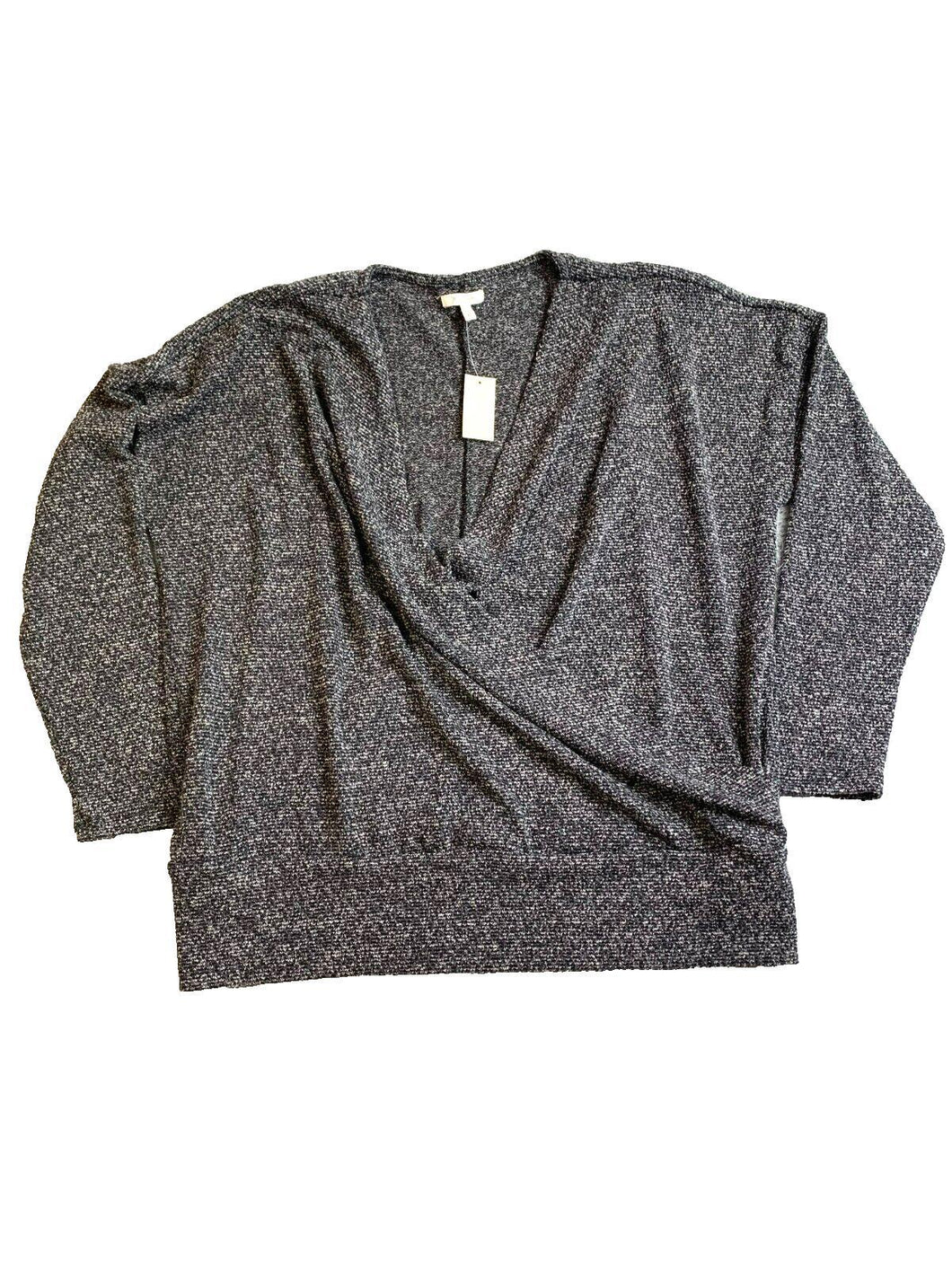 Maurices Shirt Womens Extra Large Black Wrap Oversized Blouse Casual Ladies NWT
