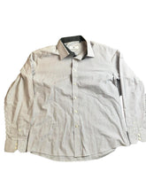 Load image into Gallery viewer, Slim Fit Shirt Adult 3XL XXXL Purple White Stripe Button Up Casual Collared Mens
