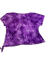 Load image into Gallery viewer, Erika Shirt Womens 2X Purple Geometric Vneck Tie Blouse Casual Comfort Plus Lady
